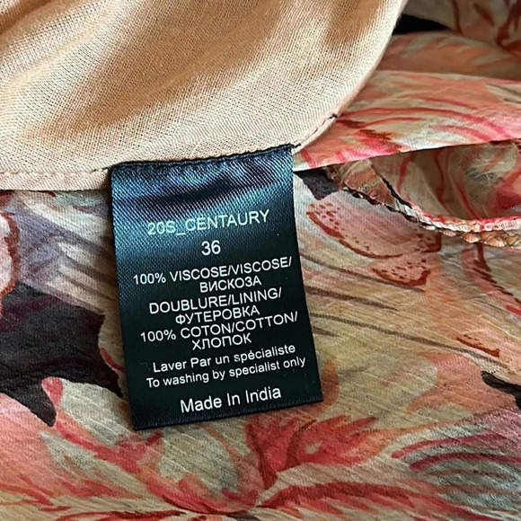 Mes Demoiselles sz EU 36 US 4 ruffled layered viscose blend dress NWT new cond - Picture 12 of 13